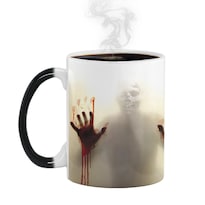 Taza Halloween Walkings Deads De Cerámica Que Cambia De Color 330 G - Venta Internacional.