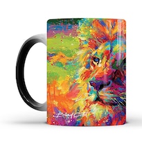 Taza De Café De Cerámica Que Cambia De Color Pintada Con Diseño De León 330 G - Venta Internacional.