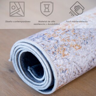 Foto 3 | Foto 3 | Tapete Decorativo 2x3m Ilios Innova Diseño Nórdico Opalo Azul Alfombra Grande Antideslizante