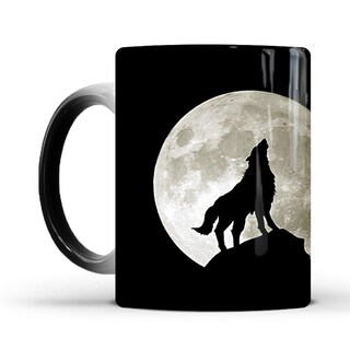 Foto 1 | Foto 1 | Taza Moon Wolf De Cerámica Que Cambia De Color Para Café Y Té 330 Ml - Venta Internacional.