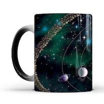 Taza De Café Solar System Planets Cerámica Que Cambia De Color - Venta Internacional.