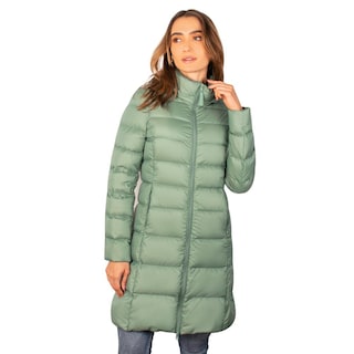 Foto 1 | Foto 1 | Chamarra Larga Capitonada Para Mujer Con Capucha Desmontable Greenlander Verde