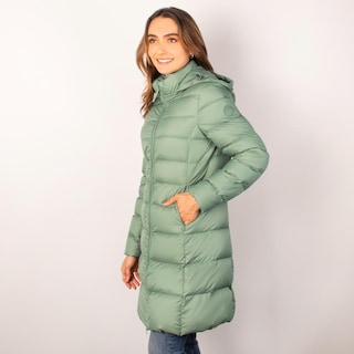 Foto 4 | Foto 4 | Chamarra Larga Capitonada Para Mujer Con Capucha Desmontable Greenlander Verde