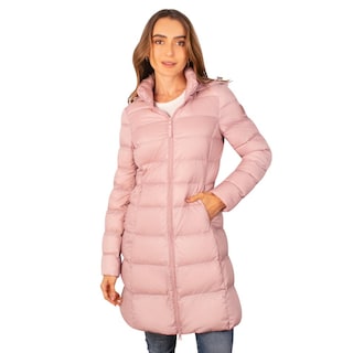 Foto 2 | Foto 2 | Chamarra Larga Capitonada Para Mujer Con Capucha Desmontable Greenlander Rosa