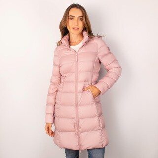 Foto 3 | Foto 3 | Chamarra Larga Capitonada Para Mujer Con Capucha Desmontable Greenlander Rosa