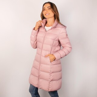 Foto 5 | Foto 5 | Chamarra Larga Capitonada Para Mujer Con Capucha Desmontable Greenlander Rosa