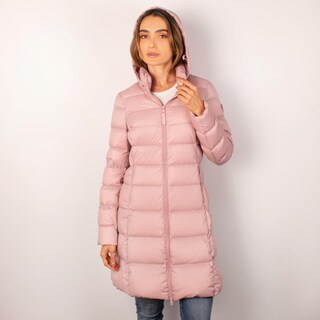 Foto 7 | Foto 7 | Chamarra Larga Capitonada Para Mujer Con Capucha Desmontable Greenlander Rosa