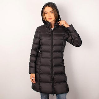 Foto 7 | Foto 7 | Chamarra Larga Capitonada Para Mujer Con Capucha Desmontable Greenlander Negro