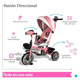 Foto 3 | Foto 3 | Triciclo Infantil The Baby Shop Rosa