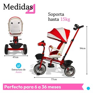 Foto 5 | Foto 5 | Triciclo Infantil The Baby Shop Rojo