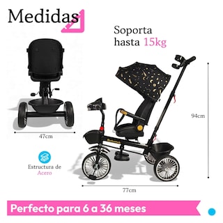 Foto 5 | Foto 5 | Triciclo Infantil The Baby Shop Negro