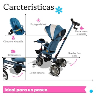Foto 2 | Foto 2 | Triciclo Infantil The Baby Shop Azul