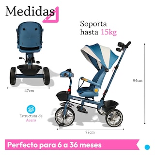 Foto 5 | Foto 5 | Triciclo Infantil The Baby Shop Azul