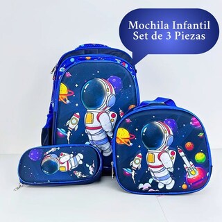 Foto 3 | Foto 3 | Mochila Escolar Set 3 Piezas Con Luz Ruedas Lochera Lapicera