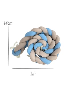 Foto 4 | Foto 4 | Protector Cuna Trenza Bebé Proteccion Barandal Colecho 2 Mts Liso Azul Acero