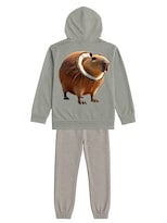 Conjunto Zyro Kids 1202 Gris Coconut Capy Para Niño 2 Piezas