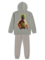 Conjunto Zyro Kids 1202 Gris Orangután Piña Para Niño 2 Piezas