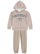 Conjunto Zyro Kids 1202 Taupe Santa Monica 1987 Para Niño 2 Piezas