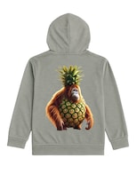 Hoodie Zyro Kids 1203 Gris Orangután Piña Brainrot Para Niño