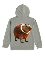 Hoodie Zyro Kids 1203 Gris Capibara Coco Brainrot Para Niño