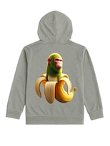 Hoodie Zyro Kids 1203 Gris Mono Banana Para Niño