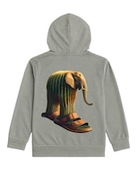 Hoodie Zyro Kids 1203 Gris Elefante Cactus Brainrot Para Niño