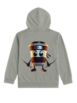 Hoodie Zyro Kids 1203 Gris Vaso Ninja Brainrot Para Niño