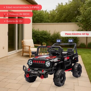 Foto 8 | Foto 8 | Montable Eléctrico Jeep Dodo Kids Bx1988 2 Motores 12 Volts Negro