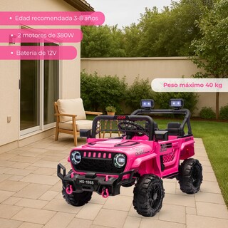 Foto 7 | Foto 7 | Montable Eléctrico Jeep Dodo Kids Bx1988 2 Motores 12 Volts Rosa