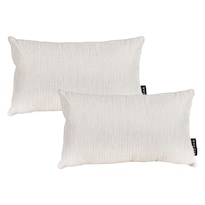 Set De 2 Cojines Riñoneras Dicasa Delta Color Crema Rectangular
