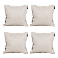 Set De 4 Cojines Dicasa Kappa Color Crema Cuadrado