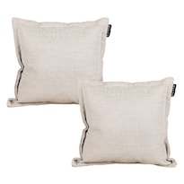 Set De 2 Cojines Dicasa Kappa Color Crema Cuadrado
