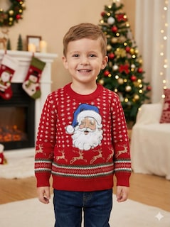 Foto 2 | Foto 2 | Suéter Navideño Santa Claus Infantil