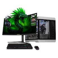 Pc Gamer Completa Dxt Gaming Rtx 5090 Ryzen 9 9950x 64gb Ddr5 Ssd 2tb Monitor 34 180hz Sistema Liquido Wifi Bt Silver Gaming 4k