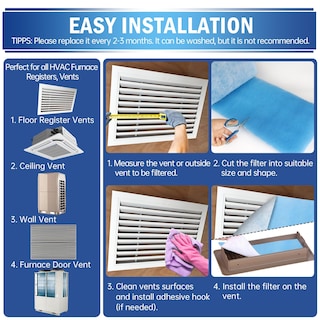 Foto 4 | Foto 4 | Filtros De Ventilación Ubeesize Cortados A Medida De 12 X 90 Pulgadas Merv 8 (35+) - Venta Internacional.