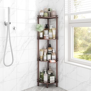 Foto 1 | Foto 1 | Soporte De Ducha De Esquina Shelf Elyken 4 Niveles Metal Inoxidable - Venta Internacional.