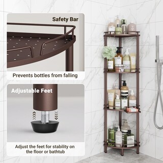 Foto 6 | Foto 6 | Soporte De Ducha De Esquina Shelf Elyken 4 Niveles Metal Inoxidable - Venta Internacional.