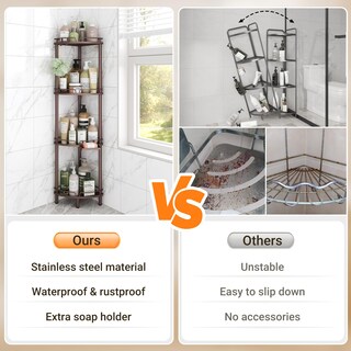 Foto 7 | Foto 7 | Soporte De Ducha De Esquina Shelf Elyken 4 Niveles Metal Inoxidable - Venta Internacional.