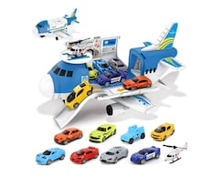 Juguetes De Avión Con 8 Autos Deportivos Y 1helicóptero Niño