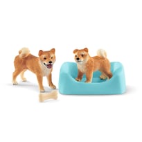 Juego De 4 Piezas Shiba Inu De Toy Schleich Para Madres Y Cachorros De Más De 3 Años - Venta Internacional.