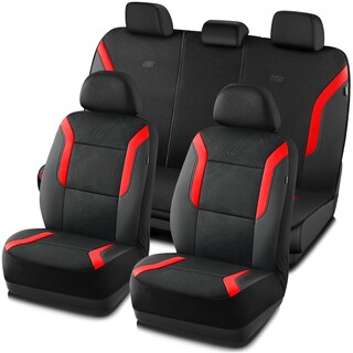 Foto 1 | Foto 1 | Fundas De Asiento De Coche De Espuma Viscoelástica Compatibles Con Airbag Skechers Color Rojo - Venta Internacional.