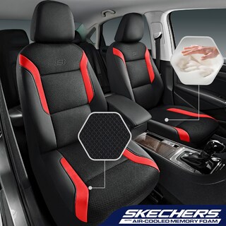 Foto 2 | Foto 2 | Fundas De Asiento De Coche De Espuma Viscoelástica Compatibles Con Airbag Skechers Color Rojo - Venta Internacional.