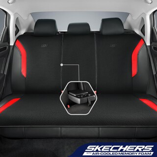 Foto 3 | Foto 3 | Fundas De Asiento De Coche De Espuma Viscoelástica Compatibles Con Airbag Skechers Color Rojo - Venta Internacional.