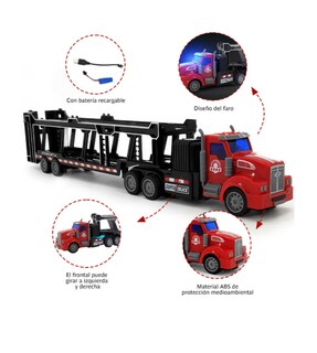 Foto 4 | Foto 4 | Trailer De Control Remoto De Juguete Para Niños Color Rojo