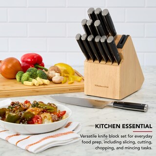 Foto 2 | Foto 2 | Juego De Bloques De Cuchillos Kitchenaid Forjados Con Triple Remachado 14 Piezas - Venta Internacional.