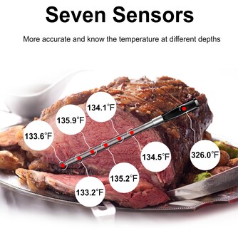 Foto 3 | Foto 3 | Termómetro Inalámbrico Para Carne Bbqovn Wifi Bluetooth 7 Sensores - Venta Internacional.
