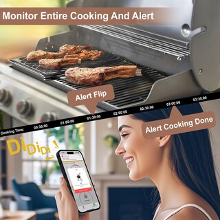 Foto 4 | Foto 4 | Termómetro Inalámbrico Para Carne Bbqovn Wifi Bluetooth 7 Sensores - Venta Internacional.