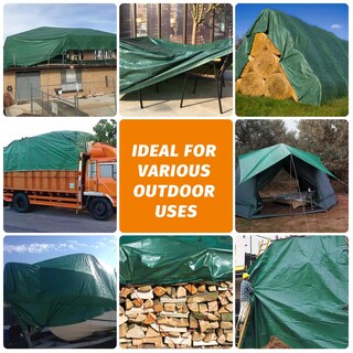 Foto 7 | Foto 7 | Lona Cscri De 10 X 12 Pies 16 Mm Resistente Al Agua Verde Y Marrón - Venta Internacional.