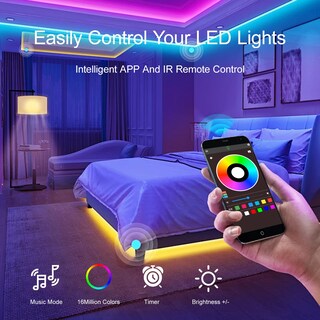 Foto 7 | Foto 7 | Tira De Luces Led Hbowmdjia De 40 M Con Control Remoto Y Aplicación Bluetooth - Venta Internacional.