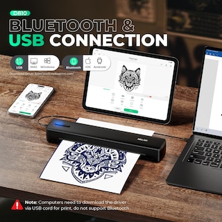 Foto 3 | Foto 3 | Impresora De Plantillas De Tatuajes Nelko D810 Inalámbrica Térmica Con Papel - Venta Internacional.